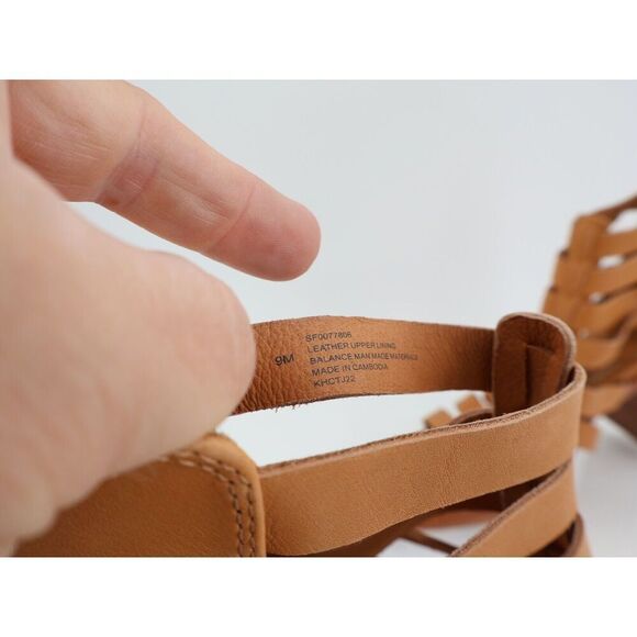 Sofft Stratford Sandals Brown Leather Block Heel Gladiator Strappy Size 9 M - Picture 13 of 14